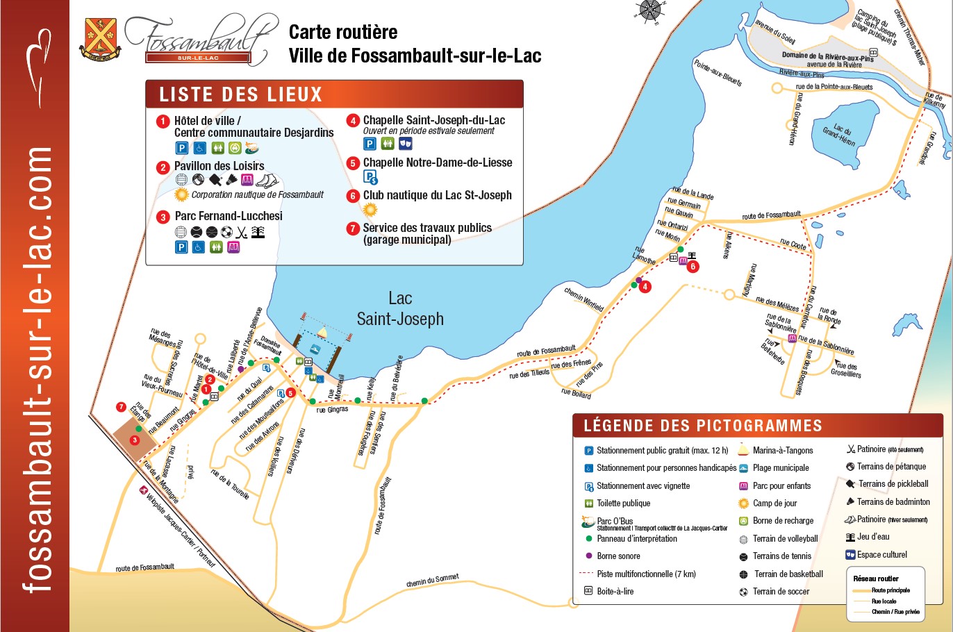 Carte de la ville FossambaultsurleLac